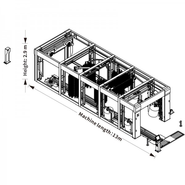 M-SD0900Q Pneumatic Tunnel Car Wash Machine