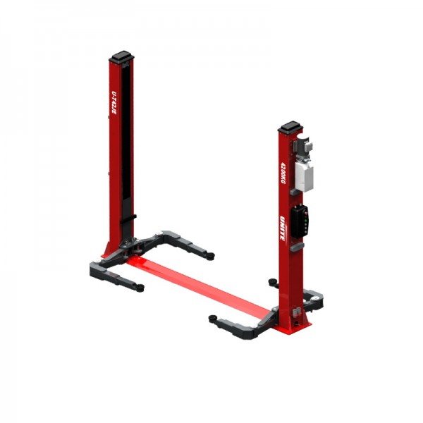 U-T42JE Floor Cover Plate 4.2T Capacity Two Post Car Lift With Adjustable Telescopic Arms